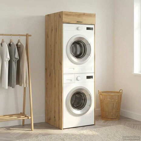 Wasmachinekast Artisan Eiken 67,5 x 68 x 200 cm Bewerkt hout 4