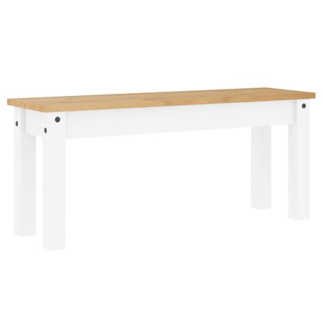 Eetkamerbank PANAMA 105x30x45 cm massief grenenhout wit 2