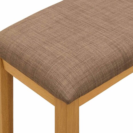 Eetbank 95 x 32 x 45 cm Massief Eikenhout Grijs 5