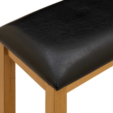 Eetbank 95 x 32 x 45 cm Massief Eikenhout Zwart 5