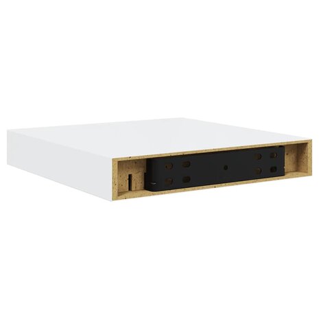 Wandschap zwevend 23x23,5x3,8 cm MDF hoogglans wit 8