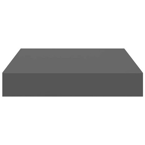 Wandschappen zwevend 2 st 23x23,5x3,8 cm MDF hoogglans grijs 7