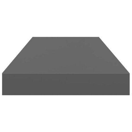 Wandschap zwevend 60x23,5x3,8 cm MDF hoogglans grijs 7