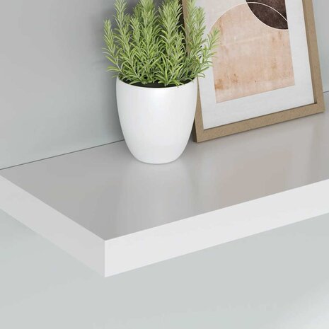 Wandschap zwevend 60x23,5x3,8 cm MDF wit 4