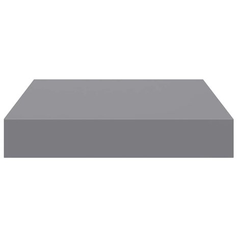 Wandschappen zwevend 2 st 23x23,5x3,8 cm MDF grijs 8