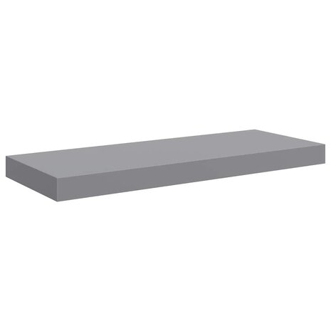 Wandschap zwevend 60x23,5x3,8 cm MDF grijs 2