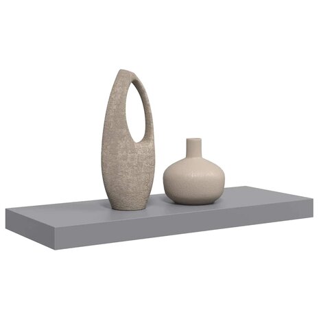 Wandschap zwevend 60x23,5x3,8 cm MDF grijs 5
