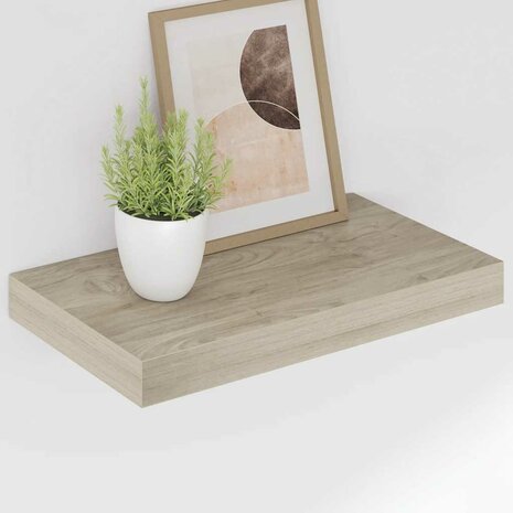 Wandschap zwevend 40x23,5x3,8 cm MDF eikenkleurig 4