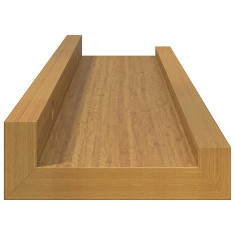 Wandplank Muurmontage 2 pcs Beige 40 x 9 x 3 cm Bewerkt hout 8
