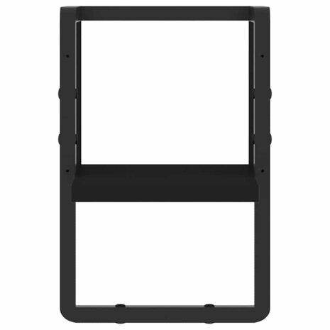 Wandschap met stang 20x25x30 cm zwart 4