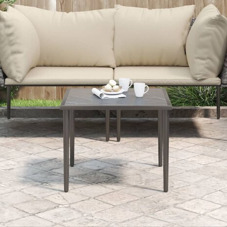 Tuintafel 48x48x37 cm staal grijs 1