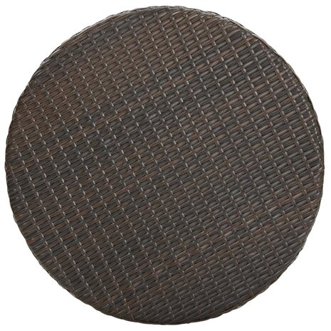 Tuintafel 75,5x106 cm poly rattan bruin 2