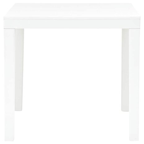 Tuintafel met 2 banken kunststof wit 6