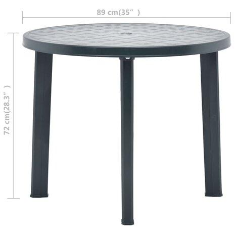 Tuintafel 89 cm kunststof groen 6