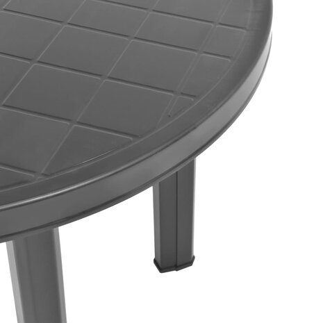 Tuintafel 89 cm kunststof antraciet 3