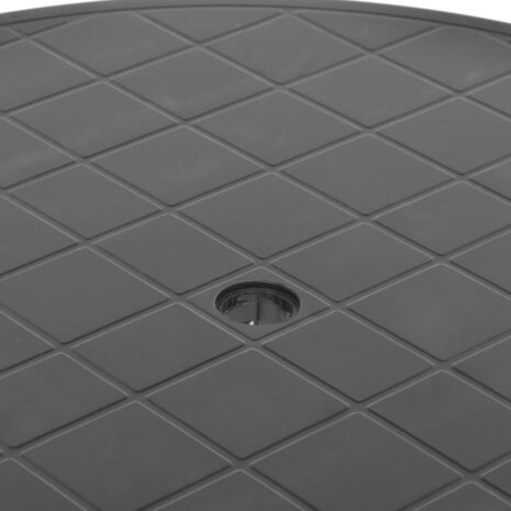 Tuintafel 89 cm kunststof antraciet 5