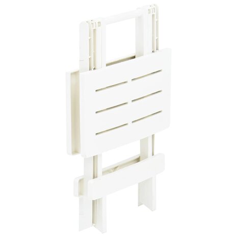 Tuintafel inklapbaar 45x43x50 cm kunststof wit  4