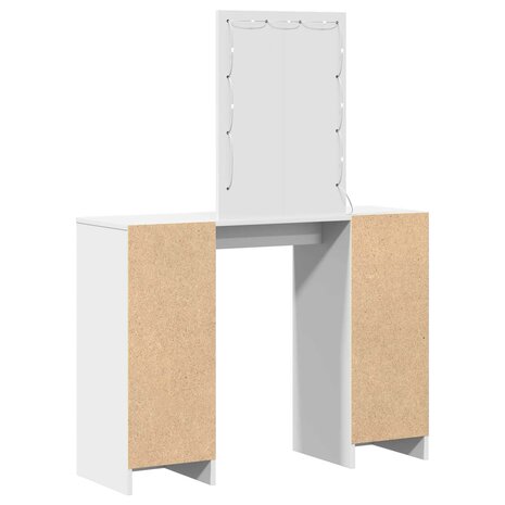 Kaptafel met opslag Wit 102 x 33 x 135 cm Bewerkt hout 8