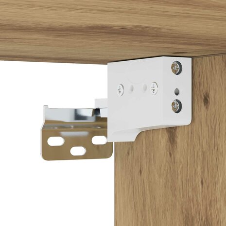 Wandkast Artisanaal eiken 45 x 42,5 x 40 cm Bewerkt hout 5