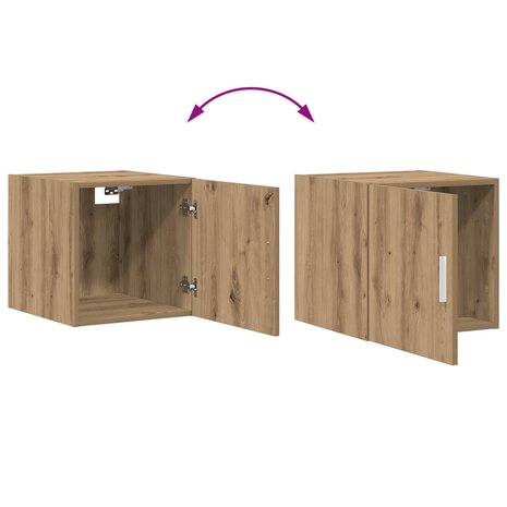 Wandkast Artisanaal eiken 45 x 42,5 x 40 cm Bewerkt hout 7