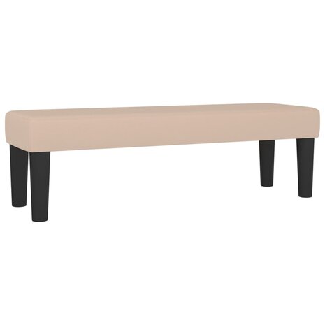 Bankje 100x30x30 cm kunstleer cappuccinokleurig 2