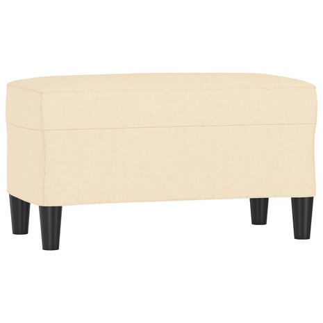 Bankje 70x35x41 cm stof cr&egrave;mekleurig 2