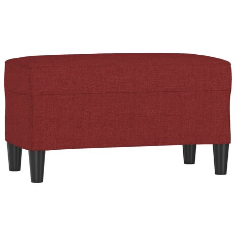Bankje 70x35x41 cm stof wijnrood 2