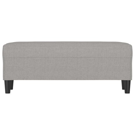 Bankje 100x35x41 cm stof lichtgrijs 3