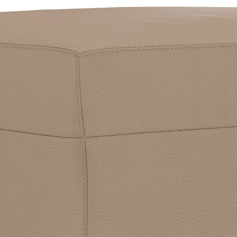 Bankje 100x35x41 cm kunstleer cappuccinokleurig 5