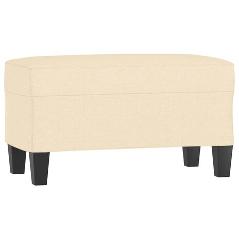 Bankje 70x35x41 cm stof cr&egrave;mekleurig 2