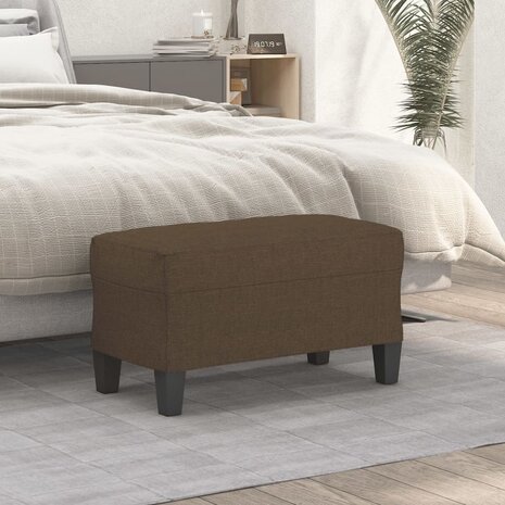 Bankje 70x35x41 cm stof bruin 1