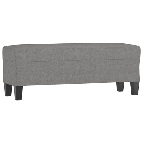 Bankje 100x35x41 cm stof donkergrijs 2