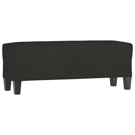 Bankje 100x35x41 cm stof zwart 2