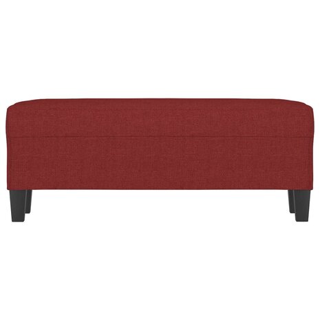 Bankje 100x35x41 cm stof wijnrood 3