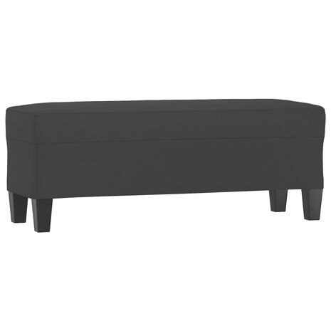 Bankje 100x35x41 cm microvezelstof donkergrijs 2