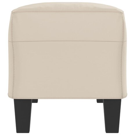Bankje 100x35x41 cm microvezelstof cr&egrave;mekleurig 4