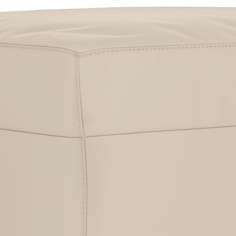 Bankje 100x35x41 cm microvezelstof cr&egrave;mekleurig 5