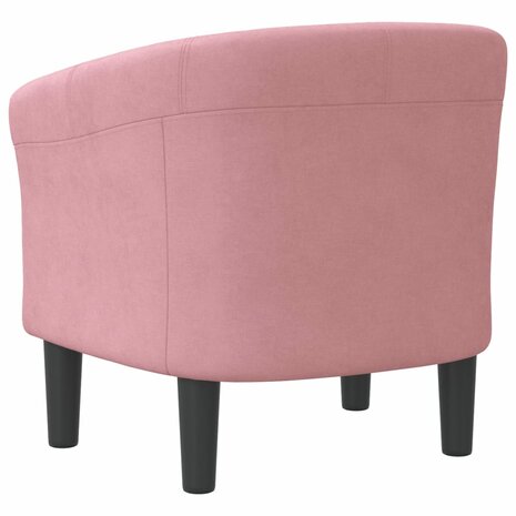 Kuipstoel fluweel roze 5