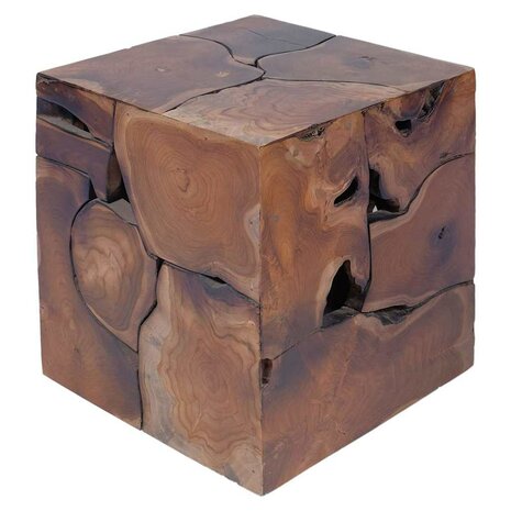 Krukken 2 st. 40x40x45 cm massief teakhout bruin 2