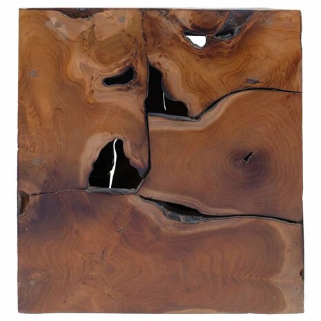 Krukken 2 st. 40x40x45 cm massief teakhout bruin 4