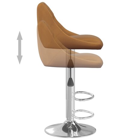 Barkruk fluweel bruin 6
