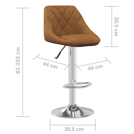 Barkruk fluweel bruin 8