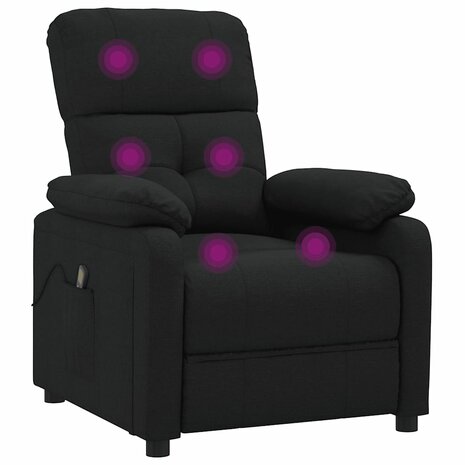 Massagestoel stof zwart 6
