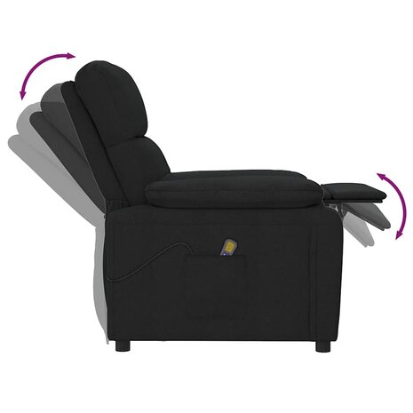 Massagestoel stof zwart 7