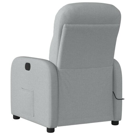 Massagestoel verstelbaar stof lichtgrijs 5