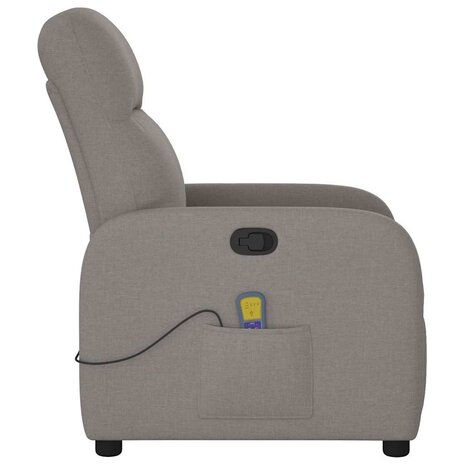 Massagestoel verstelbaar stof taupe 4