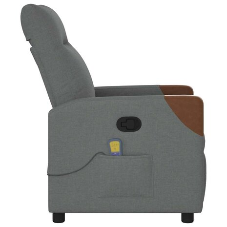 Massagestoel Donkergrijze Stof 4