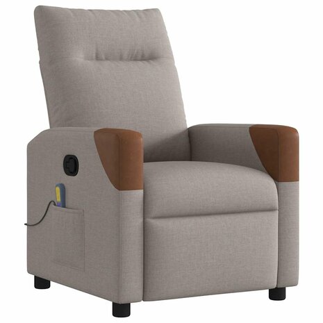 Massagestoel verstelbaar stof taupe 2