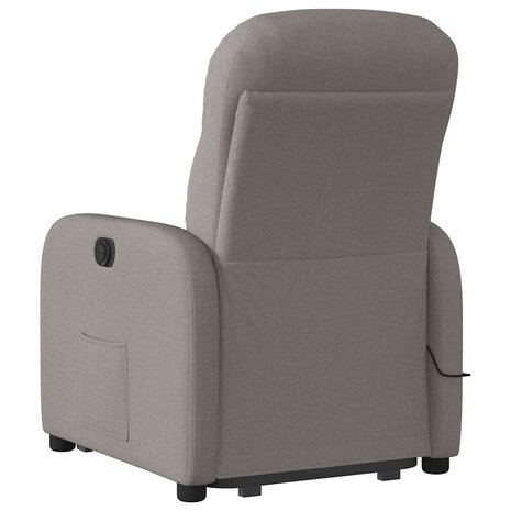 Sta-op-massagestoel verstelbaar stof taupe 7