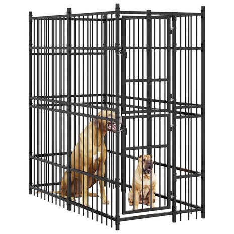 Hondenkennel 1,84 m&sup2; staal 4